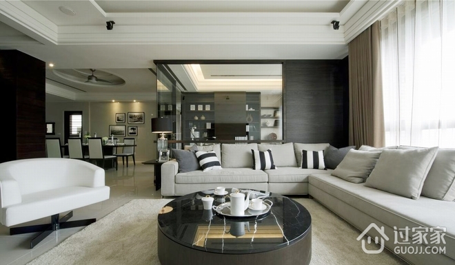 115平现代舒适住宅欣赏客厅设计