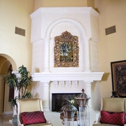 美式风格别墅装饰图家庭厅壁炉