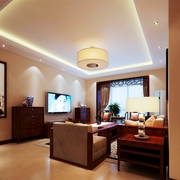 98平新中式风格住宅欣赏客厅设计