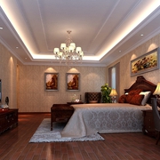 新中式风格三居住宅欣赏卧室设计
