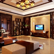 中式大平层奢华住宅欣赏客厅设计
