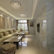112平白色现代住宅欣赏客厅设计