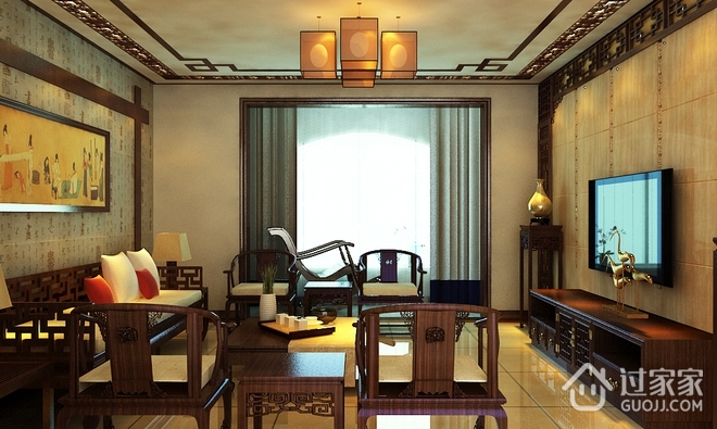 新中式风格住宅欣赏客厅局部