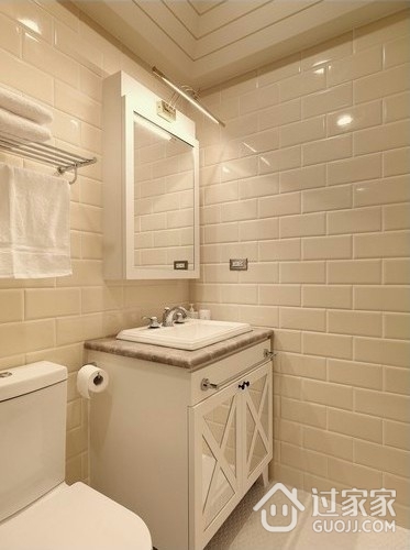 107平美式三居室欣赏卫生间设计