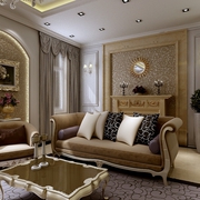 122平欧式风格住宅欣赏客厅设计