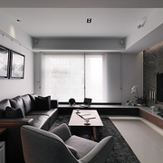 现代白色住宅空间欣赏客厅全景
