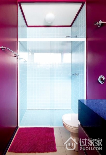 紫色混搭两居室欣赏卫生间