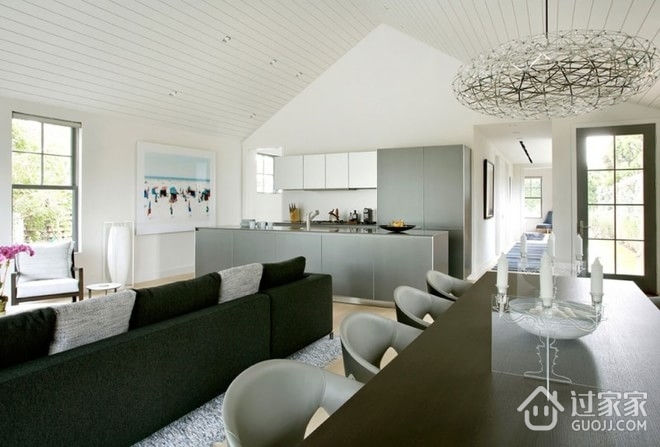 117平白色现代住宅欣赏客厅效果