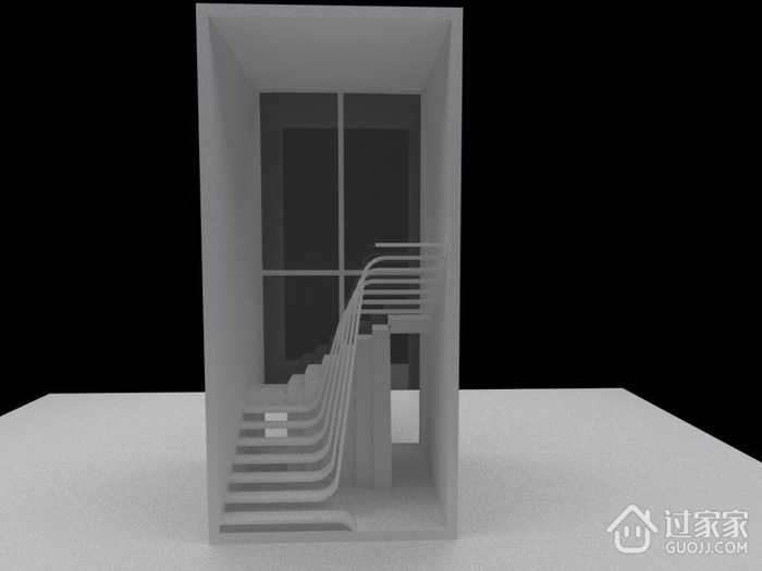 现代设计效果图楼梯模型