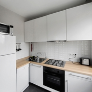 白色现代北欧舒适住宅欣赏厨房局部