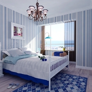 87平蓝色地中海住宅欣赏卧室效果