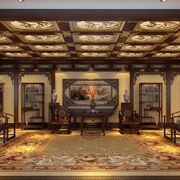 传统中式古典别墅欣赏客厅设计