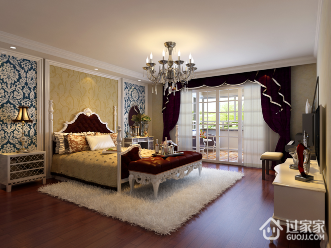 古典美式浪漫住宅欣赏卧室