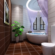 新中式风格住宅效果图欣赏卫生间