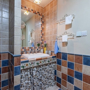 125平蓝白地中海住宅欣赏卫生间设计