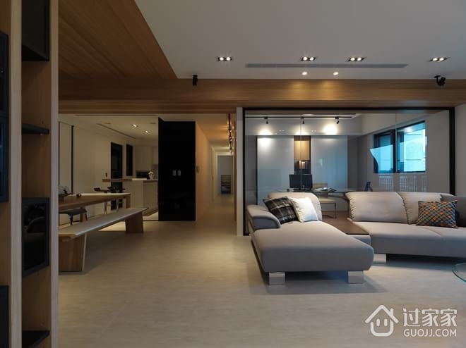 118平质感现代住宅欣赏客厅