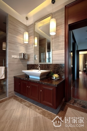 新中式时尚都市别墅欣赏洗手间