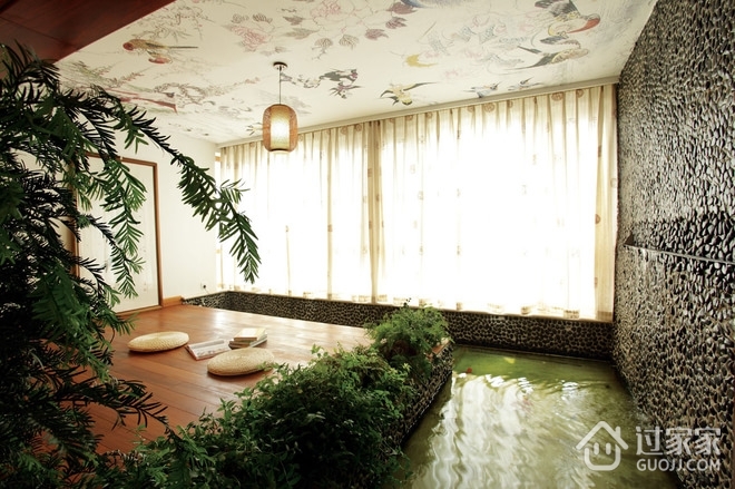 140平新中式风格住宅欣赏休息厅