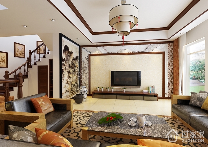 中式风格装修效果设计客厅