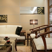 温馨中式样板房欣赏客厅陈设