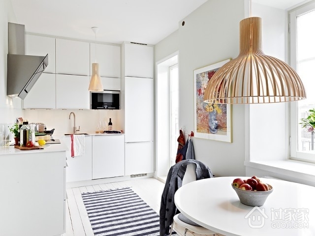 62平整洁北欧公寓欣赏厨房效果