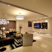 现代风格样板房装饰客厅效果图