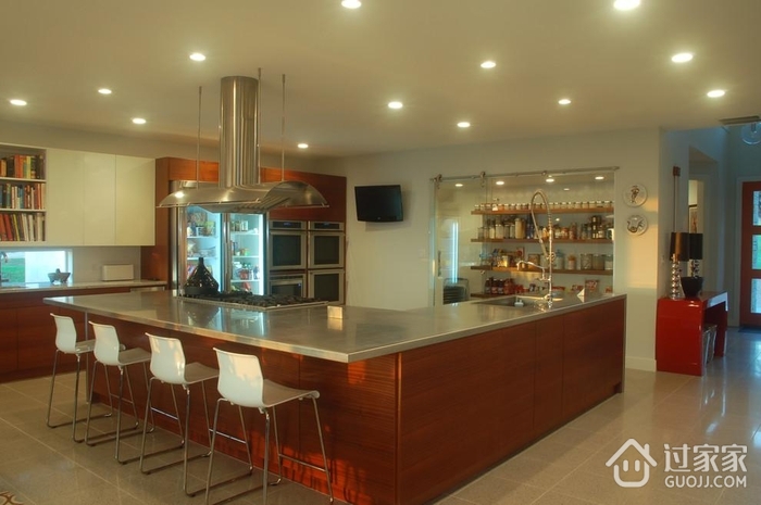 复式现代住宅设计图厨房吧台