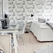 白色舒适北欧复式欣赏卧室效果