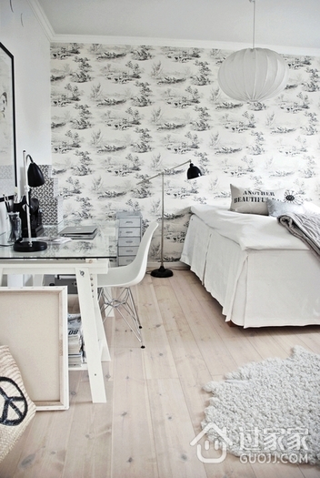 白色舒适北欧复式欣赏卧室效果