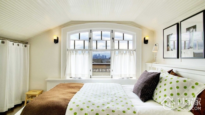 白色温馨乡村田园公寓欣赏卧室设计