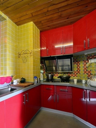 神奇色彩混搭两居室欣赏厨房