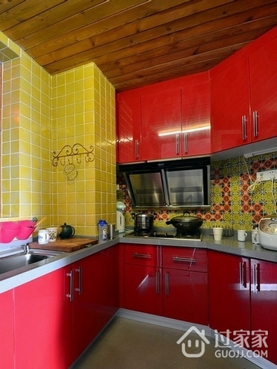 神奇色彩混搭两居室欣赏厨房