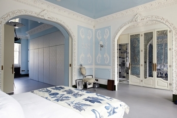 淡蓝色艺术现代住宅欣赏卧室效果