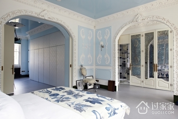 淡蓝色艺术现代住宅欣赏卧室效果