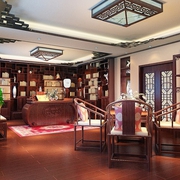 中式古朴住宅欣赏书房设计