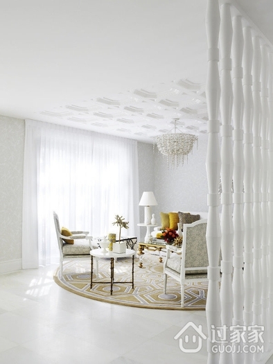 温馨浪漫白色别墅欣赏客厅