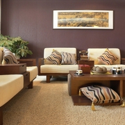 现代简约风住宅设计沙发背景墙