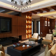 中式风格温馨效果图欣赏客厅