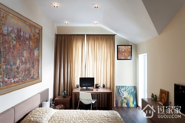 82平木质温馨住宅欣赏卧室设计