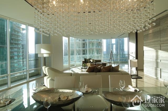 顶层高级现代公寓欣赏客厅效果