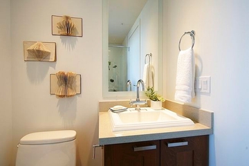 白色质感两居室公寓欣赏洗手间