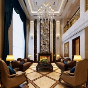 顶级欧式奢华别墅样板房欣赏客厅设计