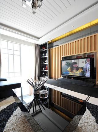 现代住宅设计效果电视背景墙