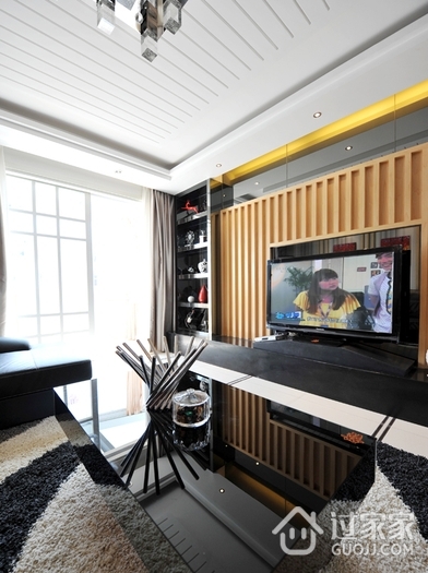 现代住宅设计效果电视背景墙