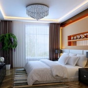 117平白色现代风格住宅欣赏卧室