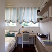 新古典三居室样板房案例欣赏卧室书架设计