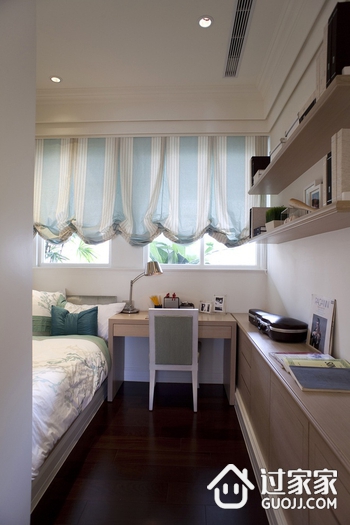 新古典三居室样板房案例欣赏卧室书架设计