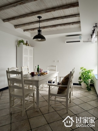 89平白色地中海住宅欣赏餐厅设计