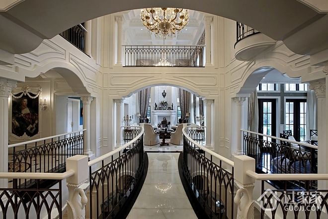 250平奢华欧式别墅欣赏过道设计