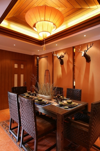 105平东南亚风格住宅欣赏餐厅